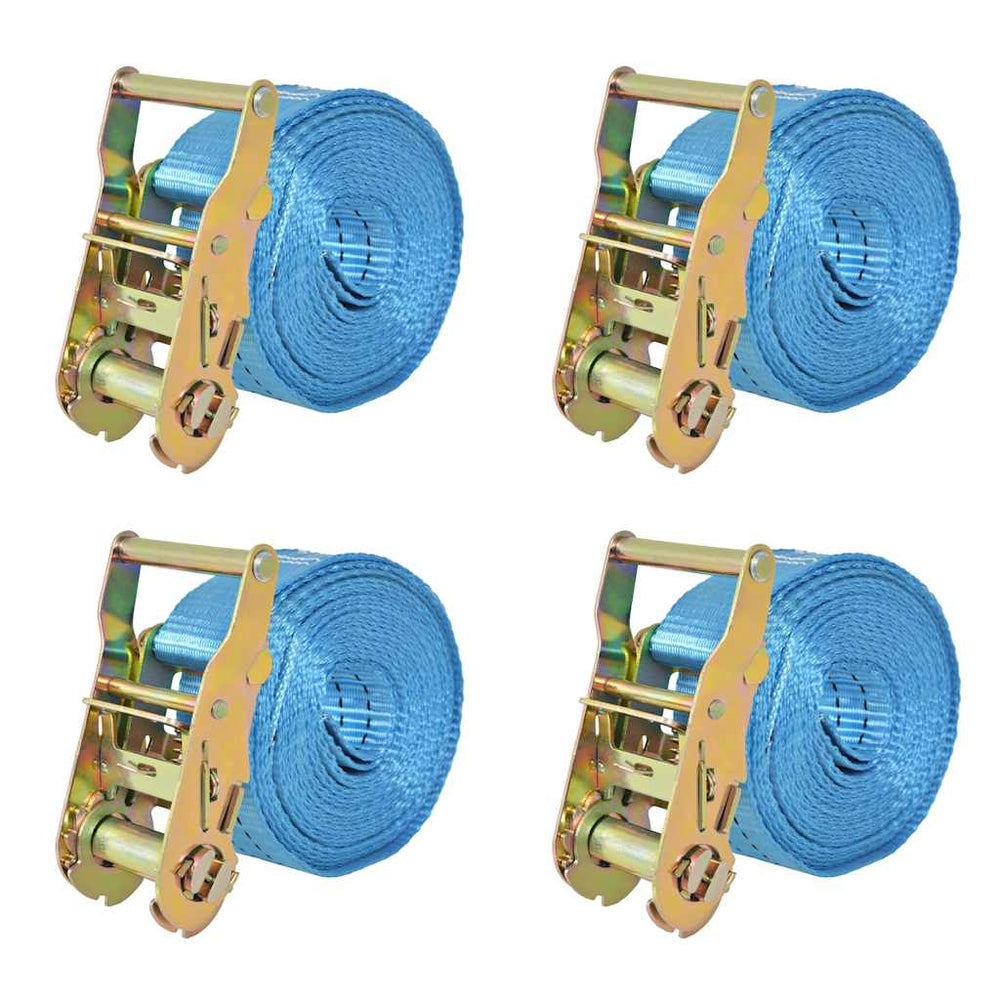 Ratschen-Spanngurte 4 Stk. 2 Tonnen 6m×38mm Blau