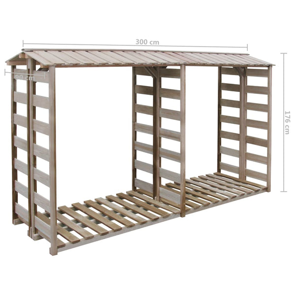 Brennholz Lagerschuppen Kiefer Imprägniert 300cm