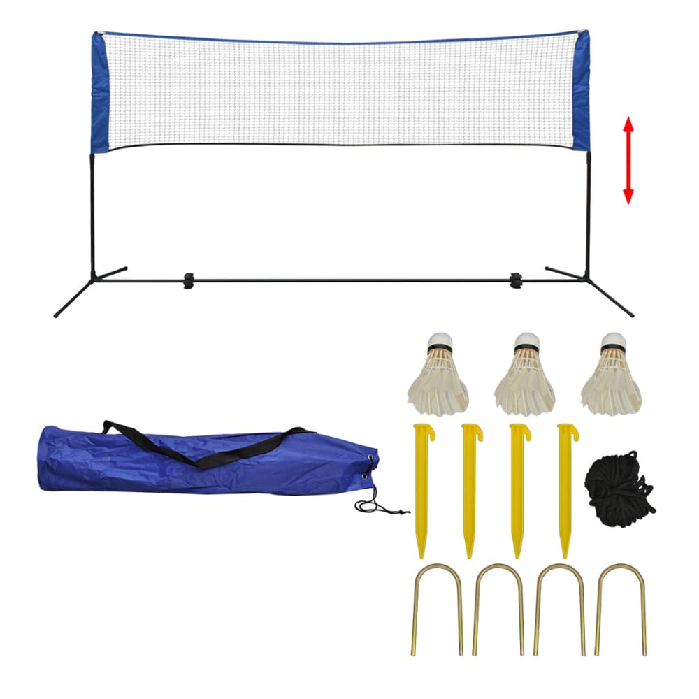 vidaXL Set de filet de badminton avec volants 300 x 155 cm