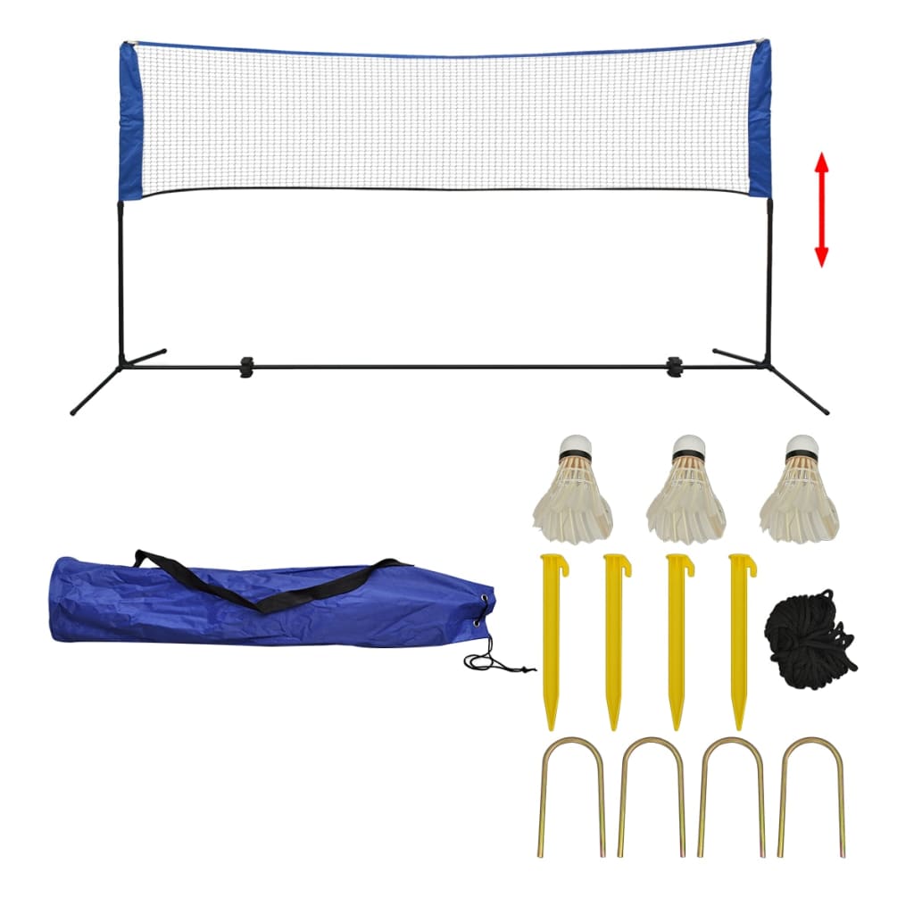 Badmintonnetz Set 300x155cm mit Federbällen