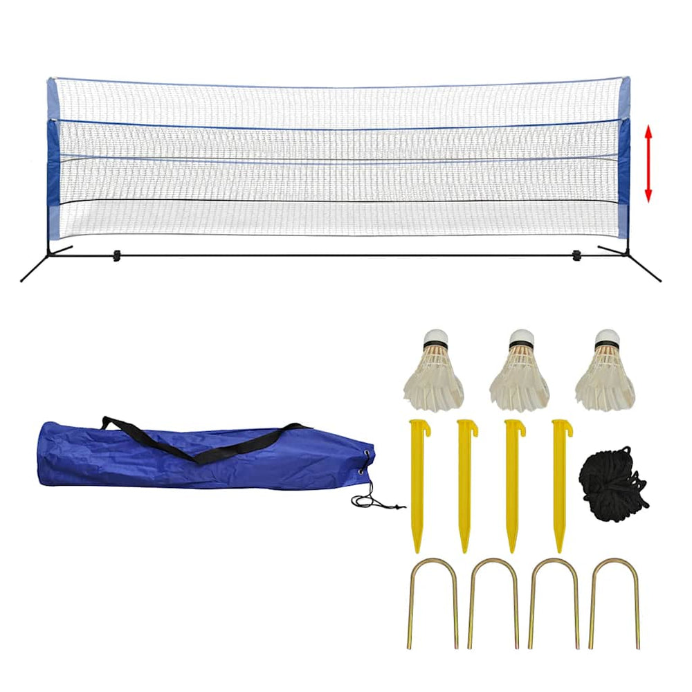 vidaXL Kit de badminton avec volants 500 x 155 cm