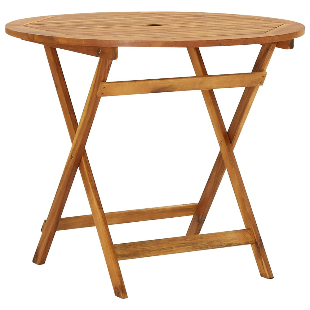 vidaXL Ensemble repas de jardin pliable 5 pcs en bois d'acacia massif