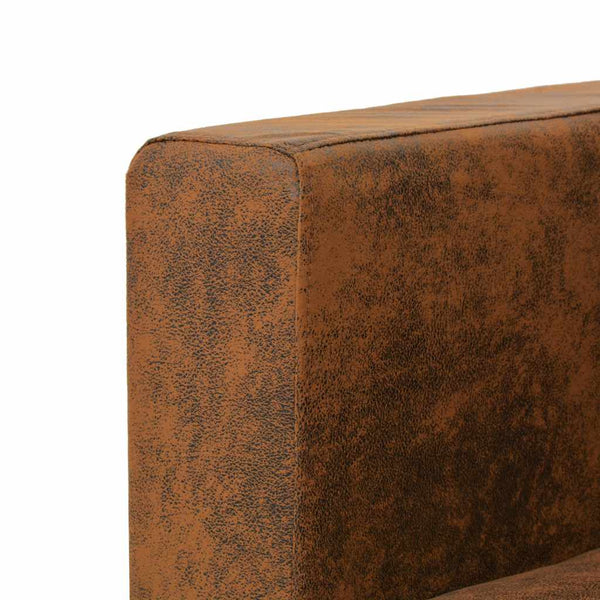 Sessel Braun 82x73x82 cm Wildlederimitat