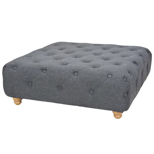 Sitzhocker Stoff 80 x 80 x 30 cm Dunkelgrau