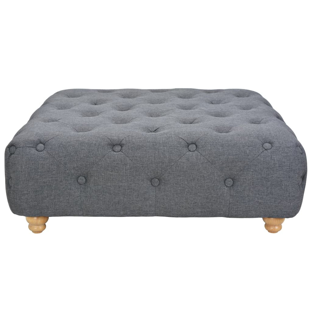 Sitzhocker Stoff 80 x 80 x 30 cm Dunkelgrau