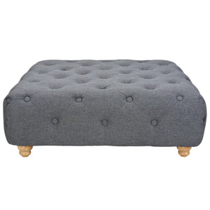Sitzhocker Stoff 80 x 80 x 30 cm Dunkelgrau