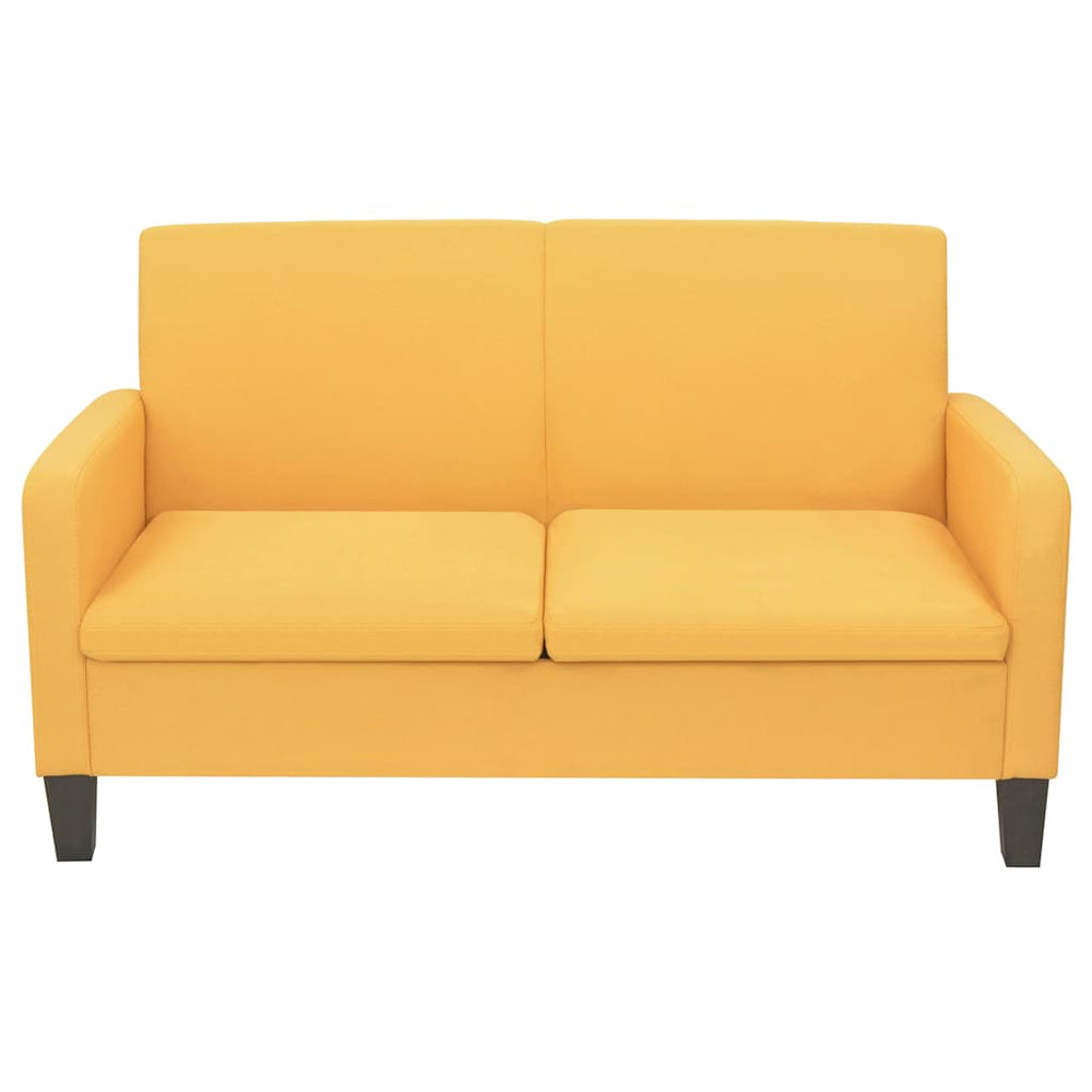 Sofa 2-Sitzer 135x65x76 cm Gelb