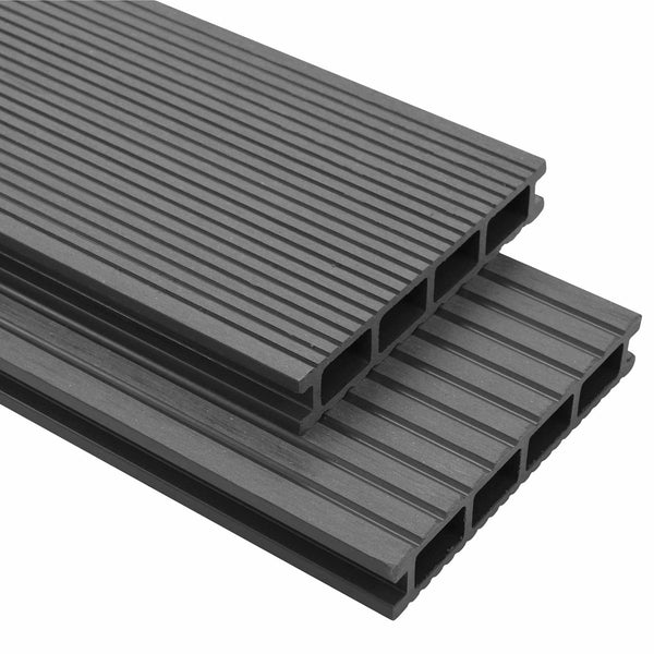 Graue WPC Terrassendielen, 4er Set