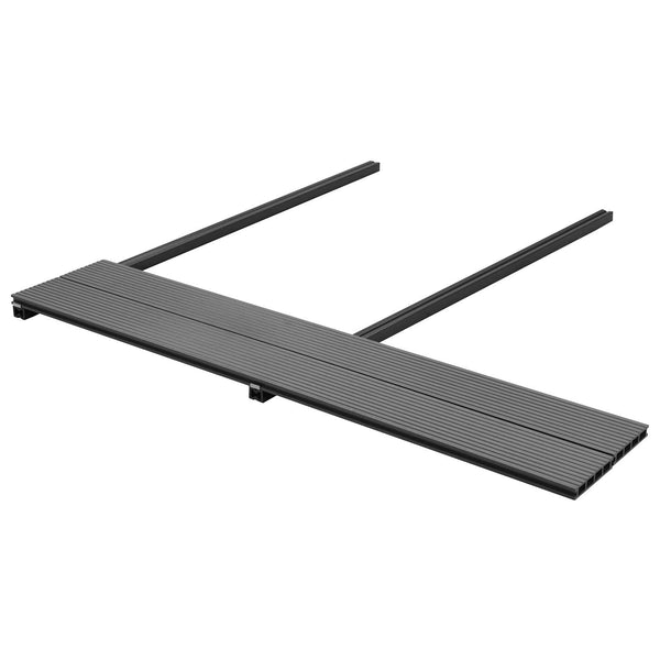 Graue WPC Terrassendielen, 4er Set