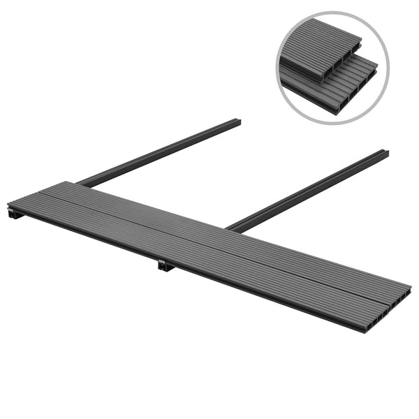 Graue WPC Terrassendielen, 4er Set