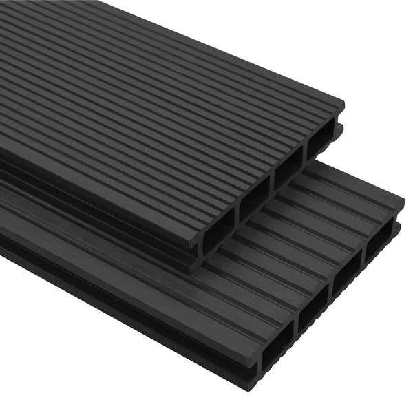 vidaXL Dalles de terrasse 4 pcs Gris anthracite WPC