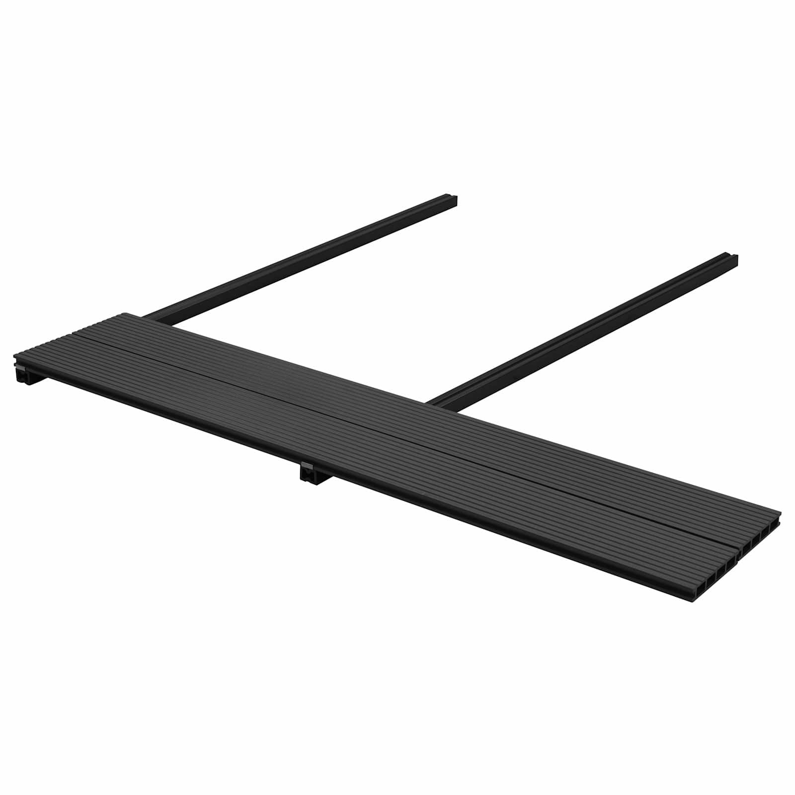 vidaXL Dalles de terrasse 4 pcs Gris anthracite WPC