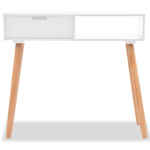 Konsolentisch Kiefernholz Massiv 80 x 30 x 72 cm Weiß
