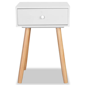 vidaXL Tables de chevet 2 pcs Bois de pin massif 40x30x61 cm Blanc
