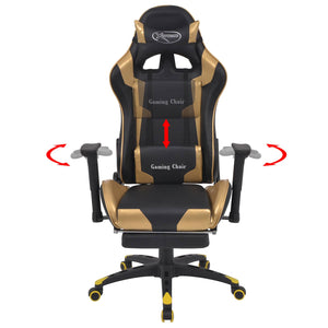 Gaming Stuhl Gold 70 x 71 x 136 cm Kunstleder