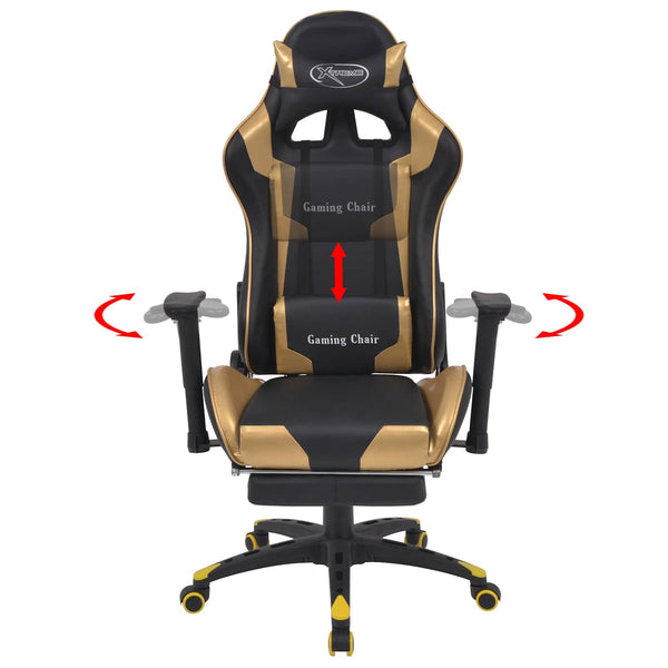 Gaming Stuhl Gold 70 x 71 x 136 cm Kunstleder
