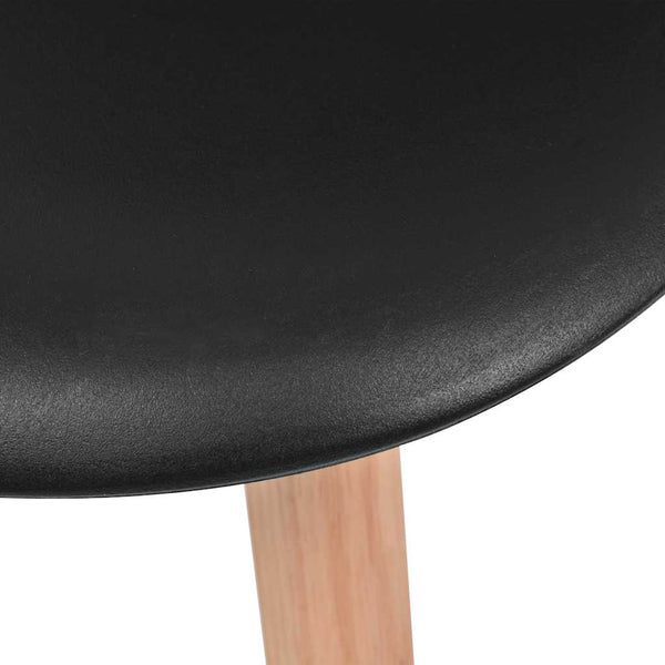 vidaXL Dining Chairs 2 pcs Black Plastic