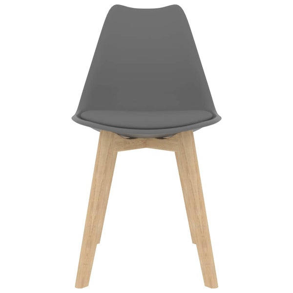 vidaXL Dining Chairs 2 pcs Grey Plastic