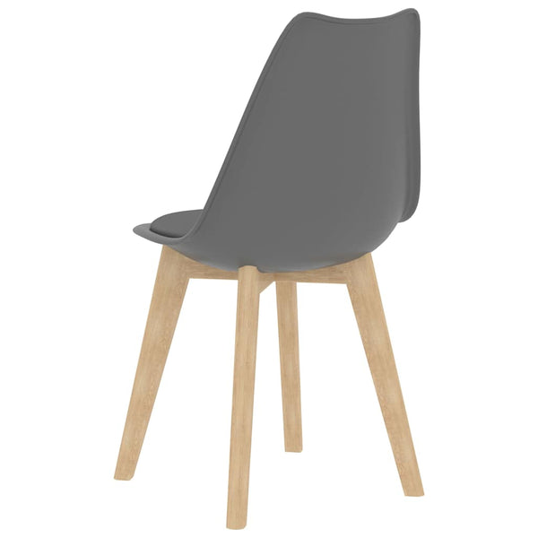 vidaXL Dining Chairs 2 pcs Grey Plastic