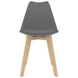 vidaXL Dining Chairs 4 pcs Grey Plastic