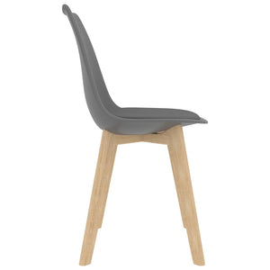 vidaXL Dining Chairs 4 pcs Grey Plastic
