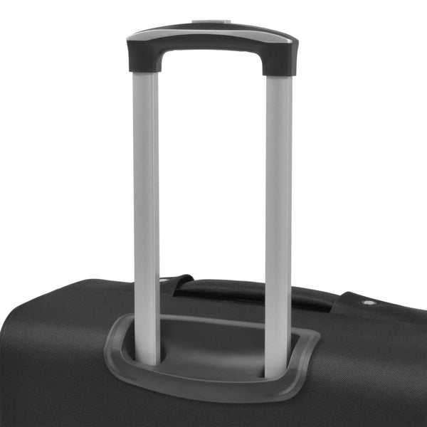 3-tlg. Trolley-Set Weichgepäck Schwarz