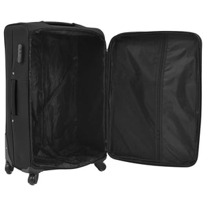 3-tlg. Trolley-Set Weichgepäck Schwarz