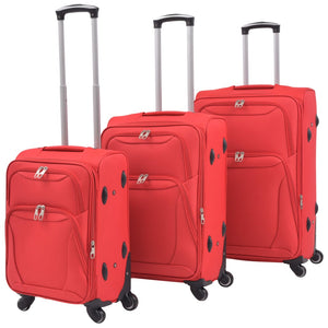 3-teiliges Trolley Set Rot