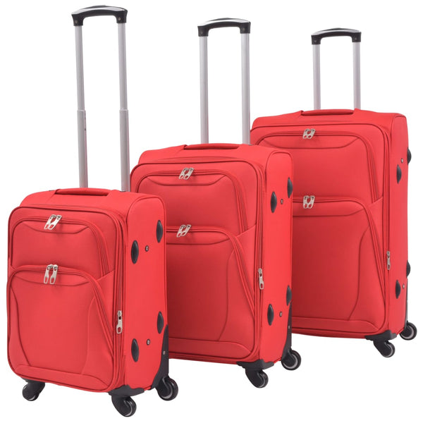 3-teiliges Trolley Set Rot