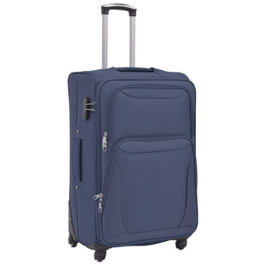 3-teiliges Weichgepäck-Trolley-Set Marineblau