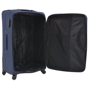 3-teiliges Weichgepäck-Trolley-Set Marineblau