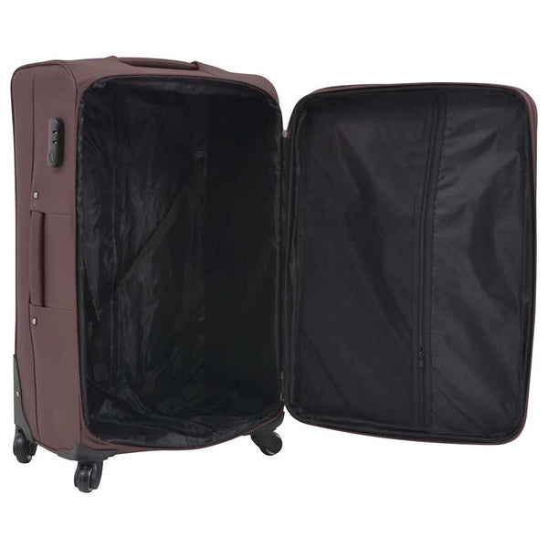 3-Piece Luggage Set Coffee Brown