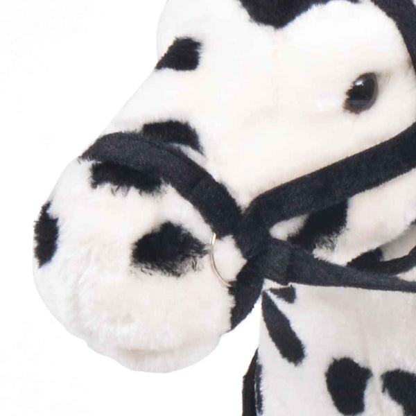 XXL Plüsch Stehendes Pferd Schwarz-Weiß