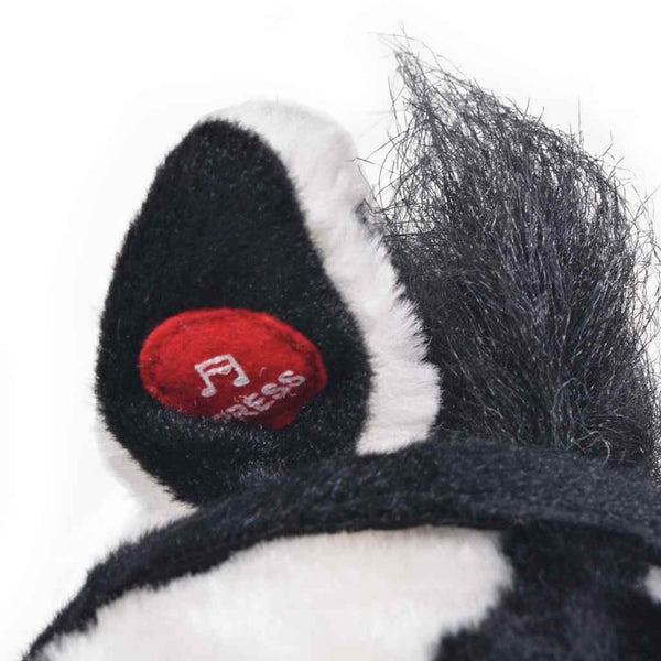 XXL Plüsch Stehendes Pferd Schwarz-Weiß