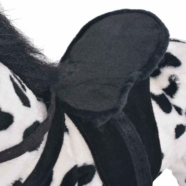 XXL Plüsch Stehendes Pferd Schwarz-Weiß