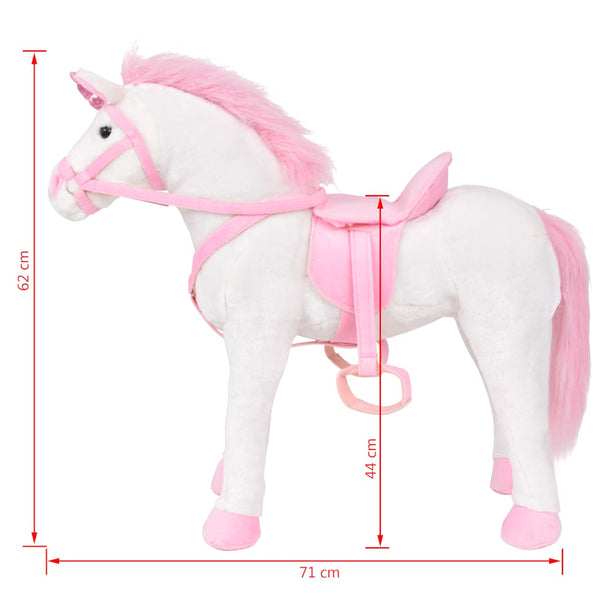 XXL Plüsch Einhorn Weiß und Rosa