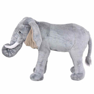 vidaXL Peluche Éléphant Debout Peluche Grise XXL