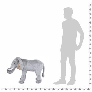 vidaXL Peluche Éléphant Debout Peluche Grise XXL
