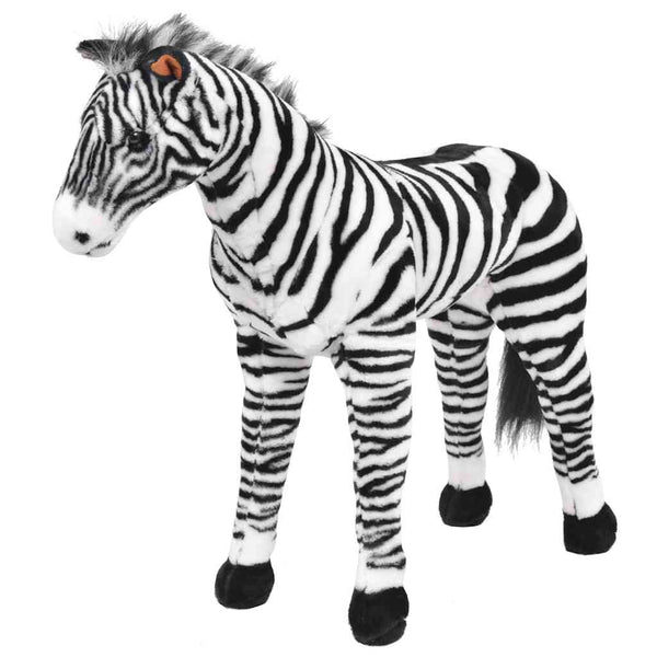 XXL Zebra Plüschtier - Schwarz und Weiß
