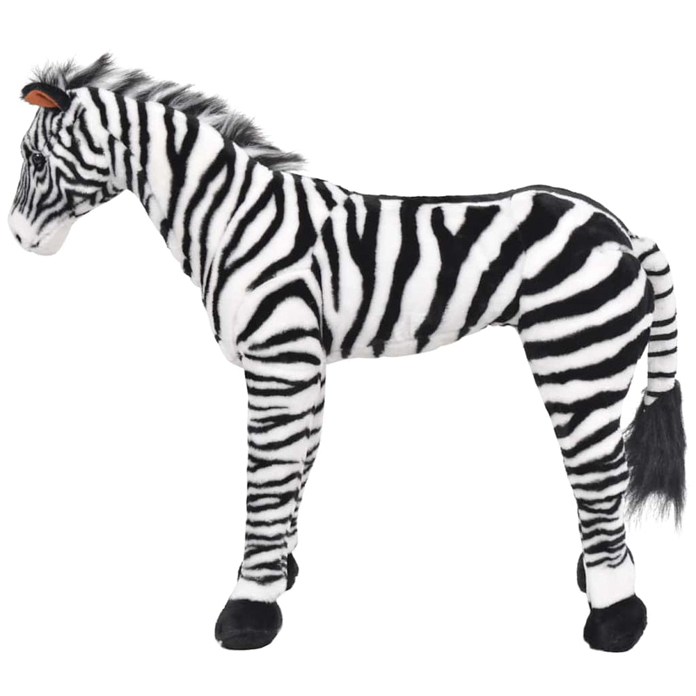 XXL Zebra Plüschtier - Schwarz und Weiß
