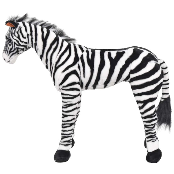XXL Zebra Plüschtier - Schwarz und Weiß