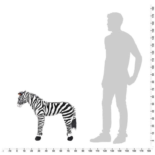 XXL Zebra Plüschtier - Schwarz und Weiß