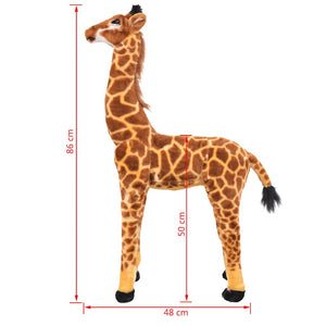 XXL Plüsch Giraffe Braun Gelb