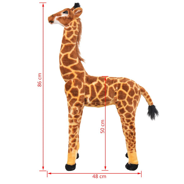 XXL Plüsch Giraffe Braun Gelb