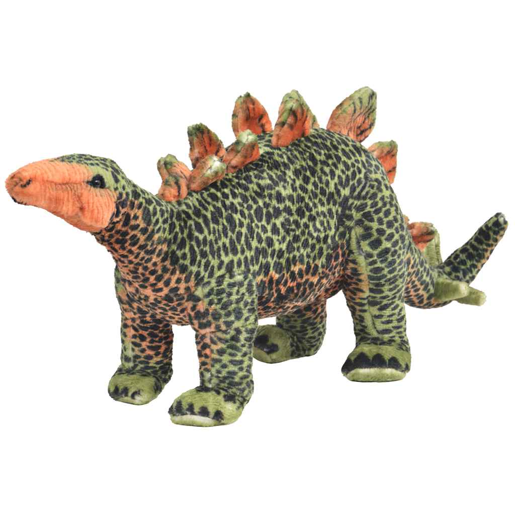 XXL Stegosaurus Plüschtier Grün und Orange