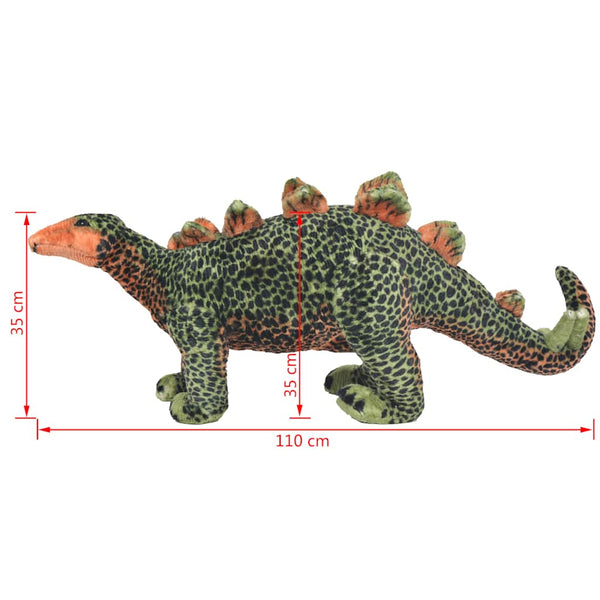 XXL Stegosaurus Plüschtier Grün und Orange