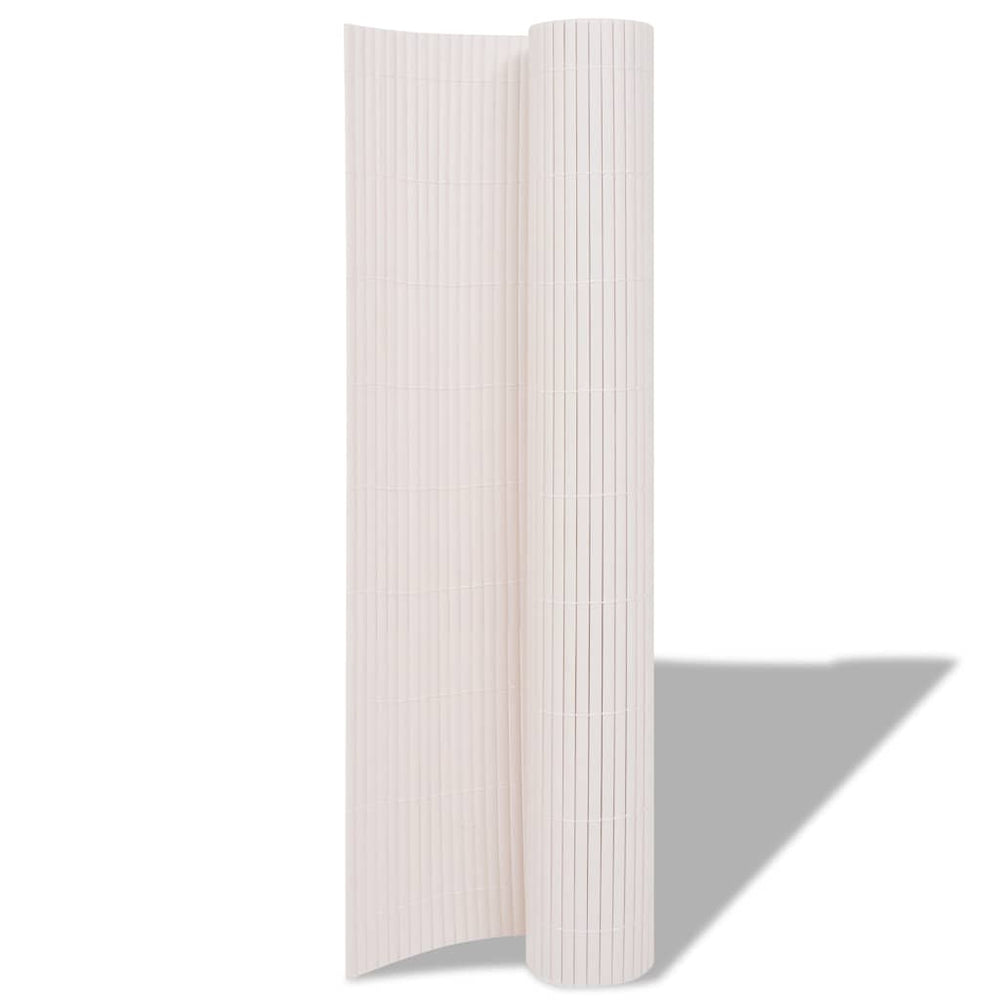 Doppelseitiger Gartenzaun Weiß 90x300 cm