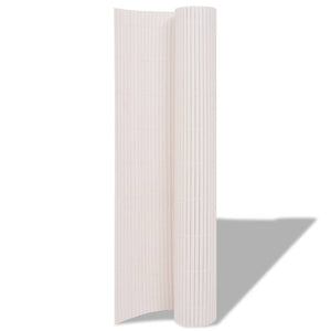 Doppelseitiger Gartenzaun Weiß 90x300 cm