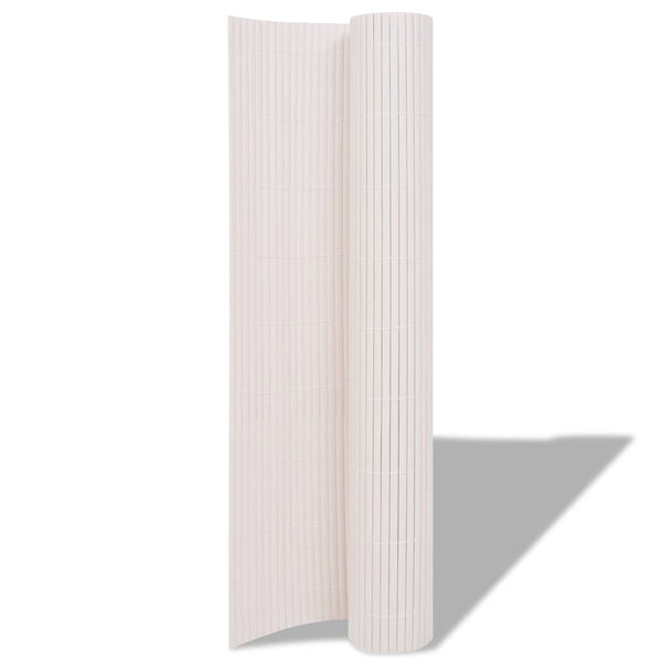 Doppelseitiger Gartenzaun Weiß 90x300 cm