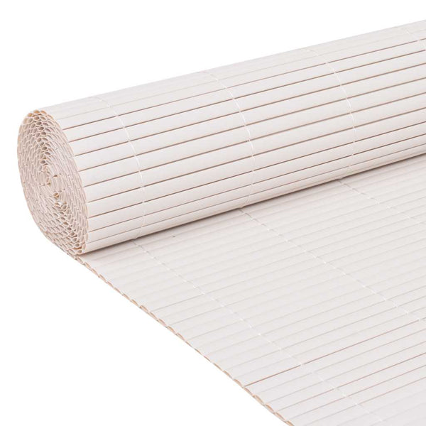 Doppelseitiger Gartenzaun Weiß 90x300 cm